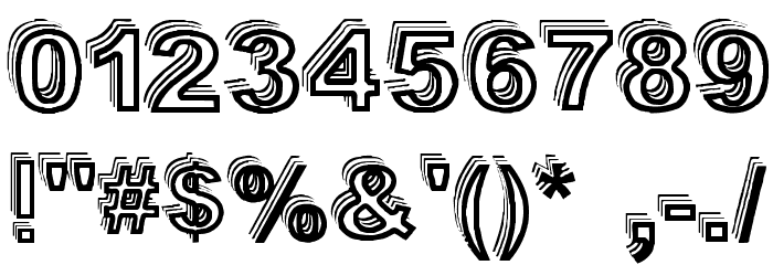 Vale Shadow Font OTHER CHARS