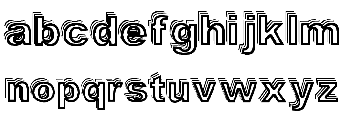 Vale Shadow Font LOWERCASE