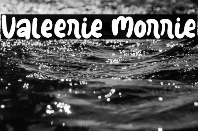 Valeerie Morrie Font examples
