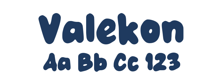 Valekon Font Preview