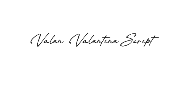 Valen Valentine Script Logo