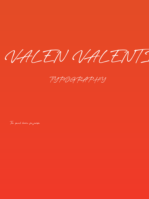 Valen Valentine Script Poster