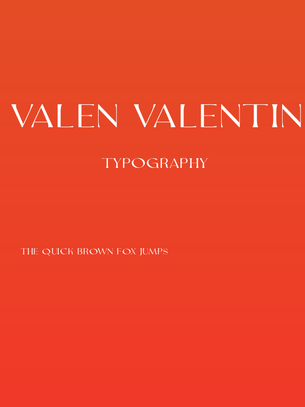 Valen Valentine Serif Poster
