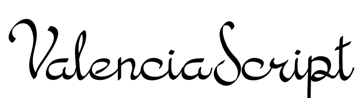 Valencia Script  नि: शुल्क फ़ॉन्ट्स डाउनलोड