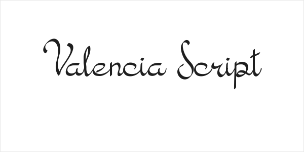Valencia Script Logo