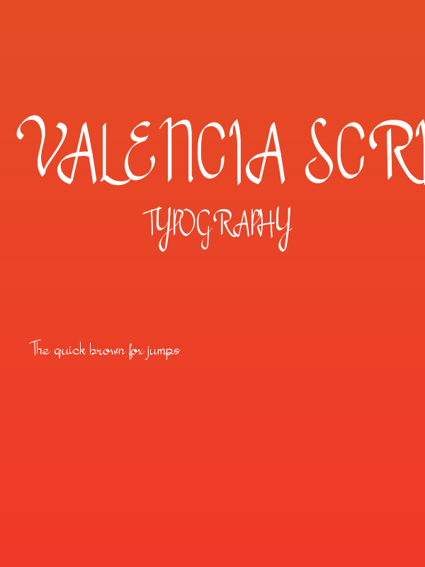 Valencia Script Poster