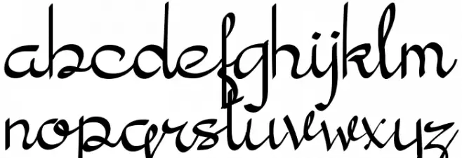 Valencia Script फ़ॉन्ट लोअरकेस