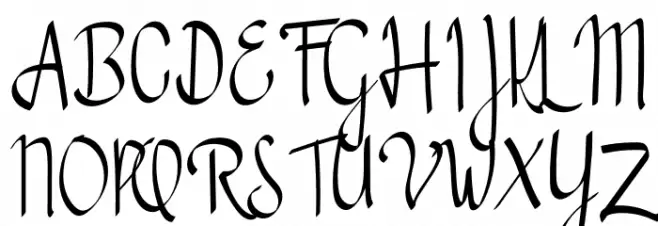 Valencia Script Schriftart Groß