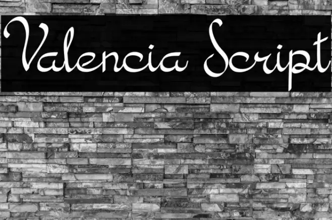 Valencia Script Font examples