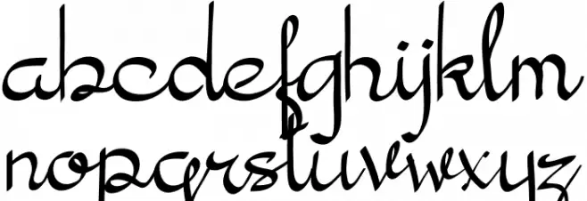 Valencia Script Font Litere mici