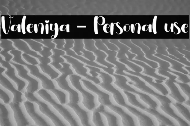 Valeniya - Personal use Font examples