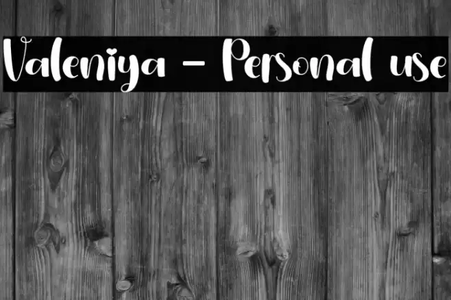 Valeniya - Personal use Font examples