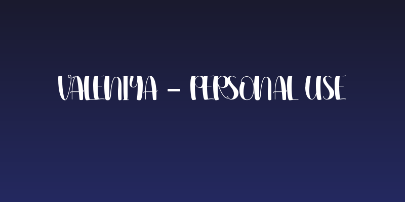 Valeniya - Personal use Social Header