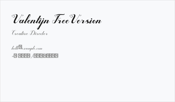 Valentijn FreeVersion Business Card