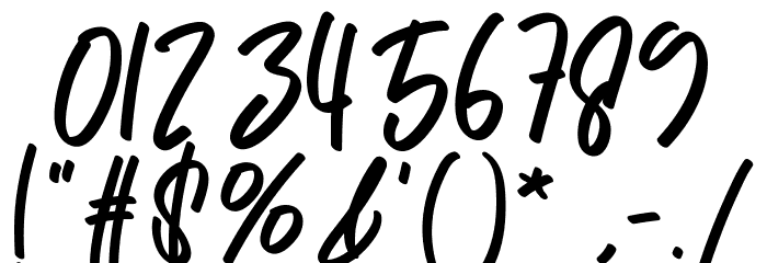 Valentina Chocolate Font OTHER CHARS