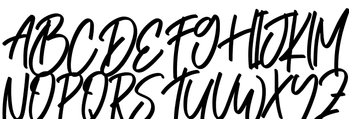 Valentina Chocolate Font UPPERCASE