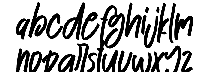 Valentina Chocolate Font LOWERCASE