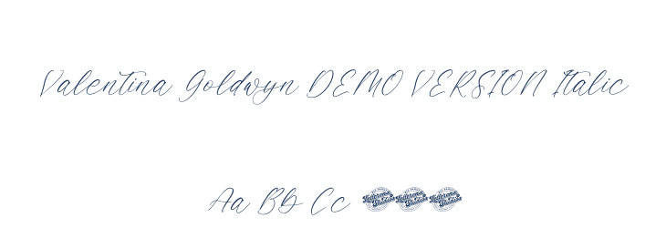 Valentina Goldwyn DEMO VERSION Italic Font Preview