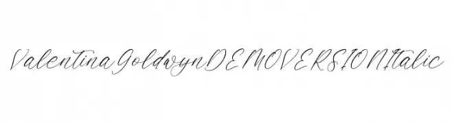 Valentina Goldwyn DEMO VERSION Italic  font caratteri gratis