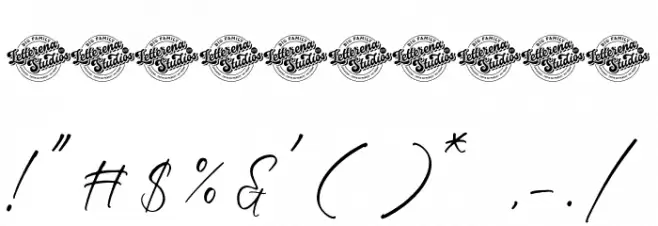 Valentina Goldwyn DEMO VERSION フォント その他の文字