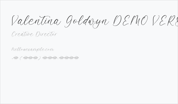 Valentina Goldwyn DEMO VERSION Business Card