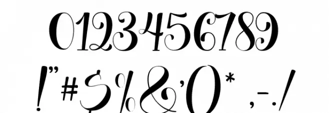 Valentina Regular Font OTHER CHARS