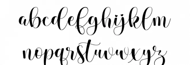 Valentina Regular 字体 小写