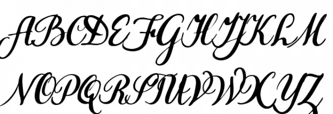 Valentina Walker Schriftart Groß