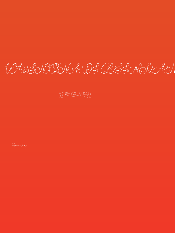 Valentina de Queensland Poster