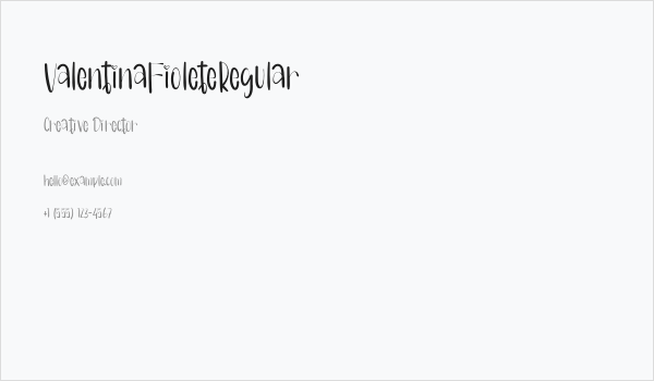 ValentinaFioleteRegular Business Card