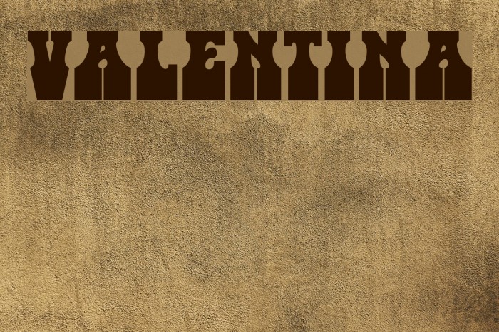 Valentina Font examples