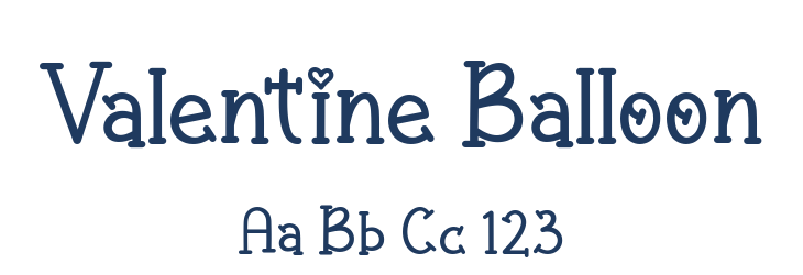 Valentine Balloon Font Preview