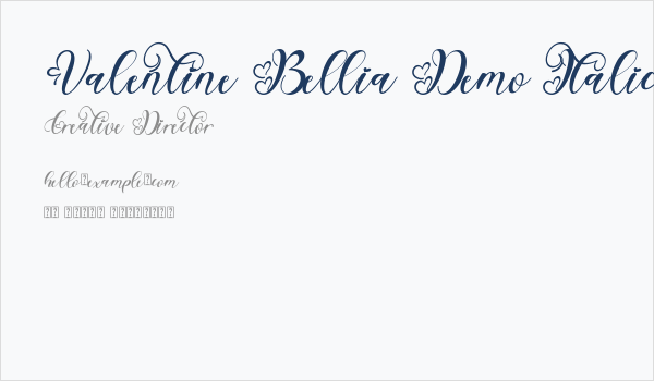Valentine Bellia Demo Italic Business Card