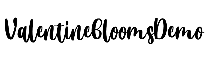 Valentine Blooms Demo  Free Fonts Download