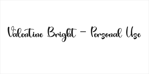 Valentine Bright - Personal Use Logo