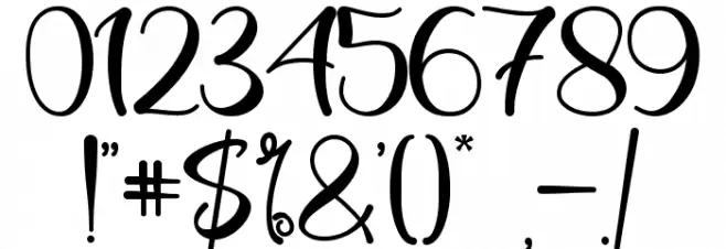 Valentine Bright - Pesonal Use Font OTHER CHARS