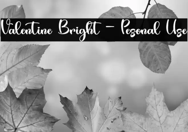 Valentine Bright - Pesonal Use Font examples