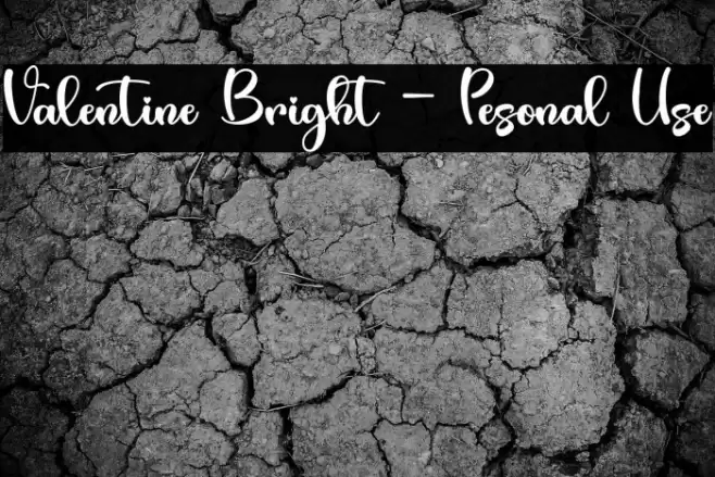 Valentine Bright - Pesonal Use Font examples