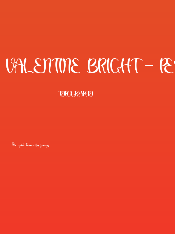 Valentine Bright - Pesonal Use Poster