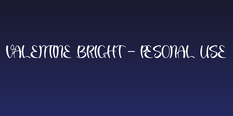 Valentine Bright - Pesonal Use Social Header