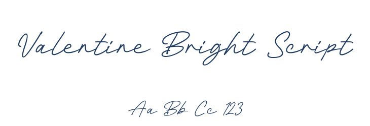 Valentine Bright Script Font Preview