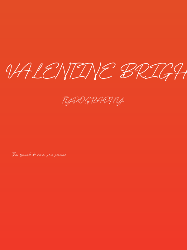 Valentine Bright Script Poster