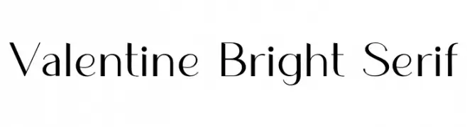 Valentine Bright Serif फ़ॉन्ट