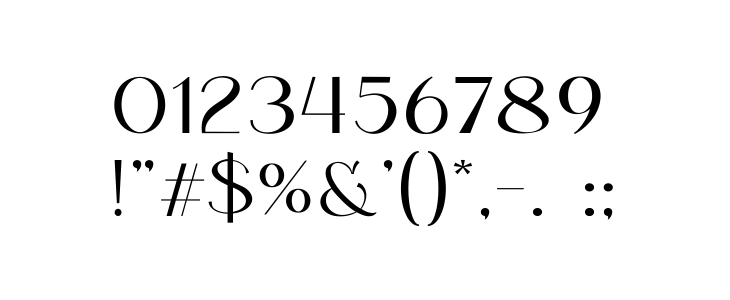 Valentine Bright Serif Other Characters