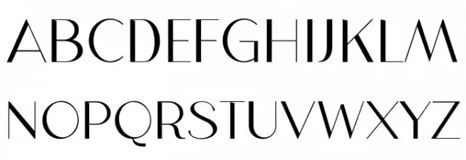 Valentine Bright Serif फ़ॉन्ट अपरकेस