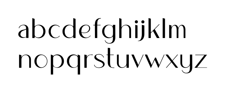 Valentine Bright Serif Lowercase