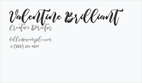 Valentine Brilliant Business Card