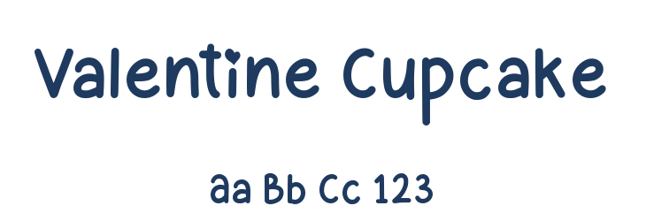 Valentine Cupcake Font Preview