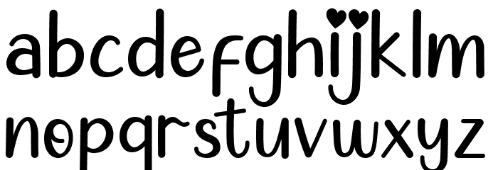 Valentine Cute Font LOWERCASE