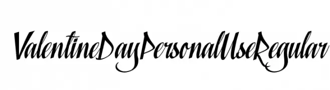 Valentine Day Personal Use Regular  Fuentes Gratis Descargar